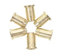 Kisangel 6pcs Electroplated Guitar String Caps Mounting Buckles for Electric Guitar Elegant Replacement Ferrules Compatible with Bodies