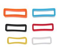 Kisangel 6pcs Flexible Band Buckle Replacement Keeper for Men White Yellow Red Colors for Silicone Watch Straps and Watch for Securing Bands in Scenarios
