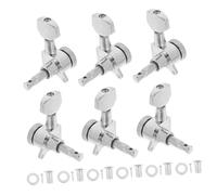 Kisangel 6pcs Fully Enclosed Alloy Guitar Tuners String Locking Function for Acoustic Guitar Tuning Pegs Left Right