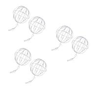 Kisangel 6pcs Grass Ball Rabbit Guinea Pig Feeder Grass Mat Toy Multi-functional Stainless Steel Ball Frame Easy to Use