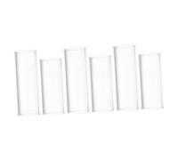 Kisangel 6pcs Guitar Slide Rings Glass Slides for Acoustic Electric Guitar Finger Slider Accessories Portable for Travel Practice Stage Shows Performance