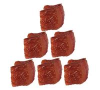 Kisangel 6pcs Lifelike Beef Block Models PVC Fake Meat Decorations for Kitchen Photography Display Props Reusable Artificial Meat Cubes for Restaurant Table Decor