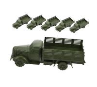 Kisangel 6pcs Mini Military Truck Model Sandbox Decor for Educational Vehicle Simulation Vehicles for Home School Play and Birthday Gifts