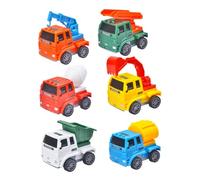 Kisangel 6PCS Mini Pull Back Car for Cartoon Style Plaything with Smooth Safe Surface Bright Funny Vehicles for Imaginative Play and Intellectual Development