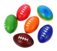 Kisangel 6pcs Mini Rugby Balls PU Rugby Football Ornaments for Parties Lightweight Eye Catching Design for Game Day Favors Birthday Celebrations and Sports Events