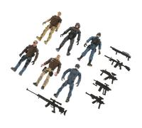 Kisangel 6pcs Movable Joint Action Figure Playset Mini Soldier Model Military for Collectors Boys Compact Portable Design for Dynamic Poses and Imaginative Play