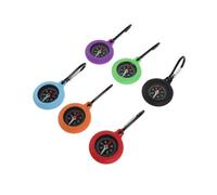 Kisangel 6pcs Outdoor Compass Carabiner Hooks Keychain Set, Double-sided Portable Compass with Clip for Backpack, Hiking, Camping, and Outdoor Adventure Gear