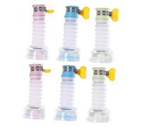 Kisangel 6pcs Plastic Faucet Filter Kitchen Sink Mount Filters Water Saving Tap with Rotatable Aerator for Splash Prevention Retractable Tube Compatible with Traditional Faucets