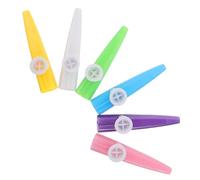 Kisangel 6pcs Plastic Kazoos for Musical Instruments Preschool Learning Non-toxic Colors for Group Activities Music Classroom Events