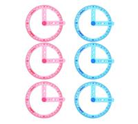 Kisangel 6pcs Plastic Protractor Ruler Set with Scale for Accurate Angle Measurement and Smoothly Draw Lines, for Office and Home Use by Designers and Math Teachers