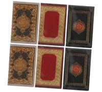 Kisangel 6pcs Scale Tiny Library Decor Realistic Reading Room Accessories for Dollhouse Ornament Vintage Red Green Yellow Finishes for Study and Living Spaces