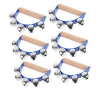 Kisangel 6pcs Semicircle Tambourine Bells Portable Hand Instrument for Adults and Boys and Girls for Dance Party and Music Educational Toys