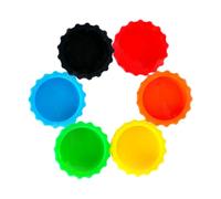 Kisangel 6pcs Silicone Shallow Rim Feeding Bowls for Lizards and Small Pets Easy Access Gecko Food and Water Dishes Non-tip Design Reducing Waste Mixed Colors