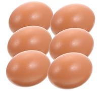 Kisangel 6Pcs Simulated Chicken Egg Models Decorative Fake Eggs Props Small Foam for Nesting Boxes and Play Easter Mold Crafts