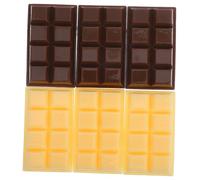 Kisangel 6pcs Simulated Chocolate Ornaments Make Your Own Chocolate Pretend Food Lifelike Decorations Fake Bulk