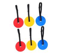 Kisangel 6pcs Soccer Training Targets with Adjustable Straps Hanging Football Goal Discs for Precision Shooting Practice Space Saving Design for Indoor and Outdoor Soccer Equipment