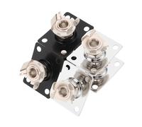 Kisangel 6pcs Square Guitar Jack Plates Audio Connector Socket for Electric Guitar and Bass Mono Output Jacks Compatible with Amplifiers and Studio Equipment Efficient Quick-switch Design