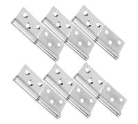 Kisangel 6pcs Stainless Steel Flag-Shaped Door Hinges Heavy Duty Detachable Lift-Off Design for Doors Windows Cabinets Wardrobes Boxes Easy Installation