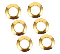 Kisangel 6pcs Vintage Style Guitar Tuner Bushings Metal Ferrules Replacement Kit for Bass and Electric Guitars Easy Install Semi-closed Retaining Rings Compatible with Classical Models