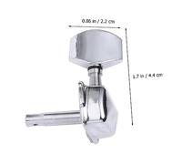 Kisangel 6pcs Vintage Style Guitar Tuning Pegs Mini Square Head Semi Closed Machine Heads for Folk Guitar and Bass Durable Construction Silver Finish Essential Replacement Parts