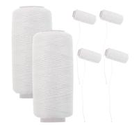 Kisangel 6pcs White Cotton Thread for Hair Removal Threading Tools Compatible Threading Devices Convenient for Beauty Routine Facial Hair Removal and Epilator Use
