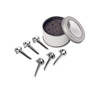 Kisangel 6pcs Zinc Alloy Skull Bridge Pins for Acoustic Guitar and Mandolin Bridge Pins Skull Head Design for Stringed Instrument Repair and Replacement