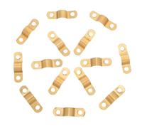 Kisangel 70pcs Copper Pipe Strap Clamp for Refrigerator, Two-Hole Metal Tube Clamp 6-8mm, Evaporator Coil Holder and Pipe Support Fixing Clips for Plumbing Maintenance