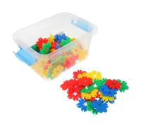 Kisangel 70pcs Educational Building Blocks Kit with Colorful Snowflake and Leaf Shapes Interlocking Plastic Construction for Boys and Portable Storage Case Safe Sensory Puzzle Play for