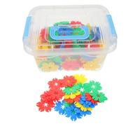 Kisangel 70pcs Educational Snowflake and Leaf Building Blocks Set with Portable Storage Case for Cognitive Recognition and Imaginative Play Versatile Construction for Group Activities and
