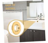 Kisangel 8 Pcs Bathroom Overflow Covers Abs and Copper Sink Overflow Rings Insert Sink Open Hole Covers Fit Wash Basins Easy to Install Decorative Hole Caps