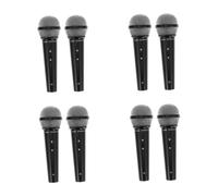 Kisangel 8 pcs Black Simulated Microphone Models Creative Pretend Play for Party Prop for Stage Performances and Birthdays Lightweight and Easy to Carry
