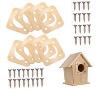 Kisangel 8 Pcs Metal Birdhouse Predator Guards with Screws Round Hole Ventilated Copper Protection Plates for Outdoor Bird Houses Easy to Install Safe Hole Protectors for Garden and Balcony