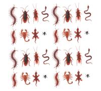 Kisangel 80Pcs Fake Bugs Realistic Insects for Pranks Halloween April Fool Day Includes Geckos Cockroaches More for Creative Fun