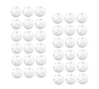 Kisangel 80pcs White Rattle Ball Inserts for Plastic Noise Makers for DIY Crochet Hand Bell Crafts Compact Sensory Stimulators for Auditory Development and Repair