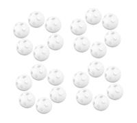 Kisangel 80pcs White Rattle Inserts for Sturdy Plastic Noise Maker Balls for DIY Stuffed Animals and Rattles Craft Bell Balls Replacement Parts with Engaging Sound Effects
