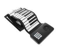Kisangel 88 Roll Foldable Keys Portable Silicone Keyboard Battery Powered Electronic Roll Up Piano with Built in Speaker for Outdoor Music Practice and Traveling Musicians