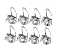 Kisangel 8pcs Adjustable Metal Thumbpick and Hollowed Banjo Finger Picks Silver Guitar Supplies for Banjo and Guitar Players