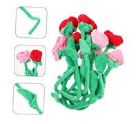 Kisangel 8Pcs Artificial Plush Rose Bouquet with Bendable Stems Soft Realistic Flower Decor for Valentines Day Mothers Day Home and Party Decoration Stress Relief Photo Prop