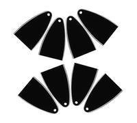 Kisangel 8pcs Bell-shaped Guitar Truss Rod Cover Black Plastic Neck Plate with High-strength Iron Core for Electric Bass and Guitar Rounded Corner Design for Comfortable Play and Easy Neck