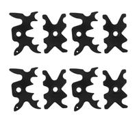 Kisangel 8pcs Black Plastic Pool Cue Bridge Heads, 13mm Deer Antler Spider Forks, Snooker Billiard Table Bridge Accessories for Game Room Use