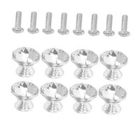 Kisangel 8pcs Clear Mini Knobs Single Hole Small Cabinet Pull Handles for Dressers Wardrobes Kitchen Cupboards Easy Install Ergonomic Grip