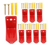 Kisangel 8pcs Fire Extinguisher Mount Brackets 20 LB Heavy Duty L-Shaped Hook | Fire Extinguishers Holder with Wall Mounting Hardware for Garage Workshop Cabinet