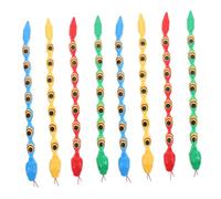 Kisangel 8pcs Jointed Wiggly Snake for Bendable Retro Prank Props Plastic Snakes for Halloween Christmas Party Favors Educational Sensory Play