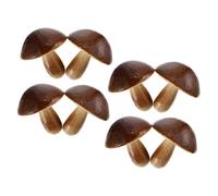 Kisangel 8Pcs Lifelike Mushroom Decor Realistic Fake Food Props for Home Party Decoration for Hotels Photography and Early Education
