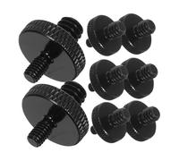 Kisangel 8pcs Male to Male Camera Mount Screw Adapter Textured Threaded Mic Stand Tripod Expansion Screws for Secure Photography and Microphone Mounting and Anti-slip Design