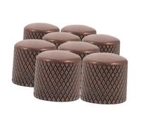 Kisangel 8Pcs Metal Guitar Knobs Volume Control Tone Adjustment Potentiometer Caps for Electric Guitar and Bass Stylish Replacement with Noise Reduction Fit