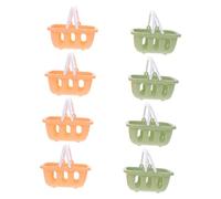 Kisangel 8Pcs Mini Shopping Basket for Lightweight Dual Handle Grocery Basket with Realistic Design Plastic Pretend Play for Boys and Age Educational Role Play Accessories
