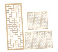 Kisangel 8pcs Miniature Chinese Wooden Screen Retro Dollhouse Divider for DIY Micro Landscapes Premium Wood Construction Compact Cultural Charm for Decorative Projects