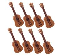 Kisangel 8pcs Miniature Guitar Model Resin Simulation Musical Instruments for Dollhouse Decor Home Display Ornaments for Music Lovers