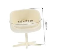 Kisangel 8pcs Miniature Office Swivel Chairs Dollhouse Furniture Models Plastic Rotatable Seats for Architectural Sand Table Decoration and Model Building